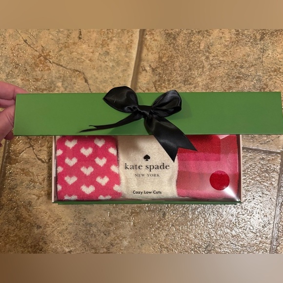 kate spade Accessories - NEW in box kate ♠️ spade New York 3 pair Cozy Low Cut socks gift box OS